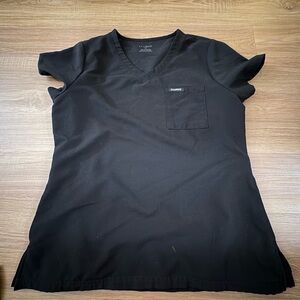 Jaanuu Black 3 pocket V-Neck Women's scrub Top